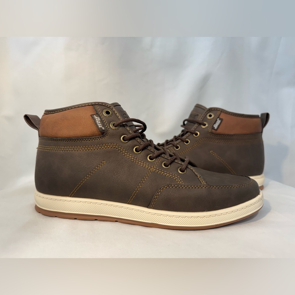 Bass Men's Brown and Tan High-Top Sneakers